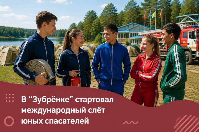 В “Зубрёнке” стартовал международный слёт юных спасателей