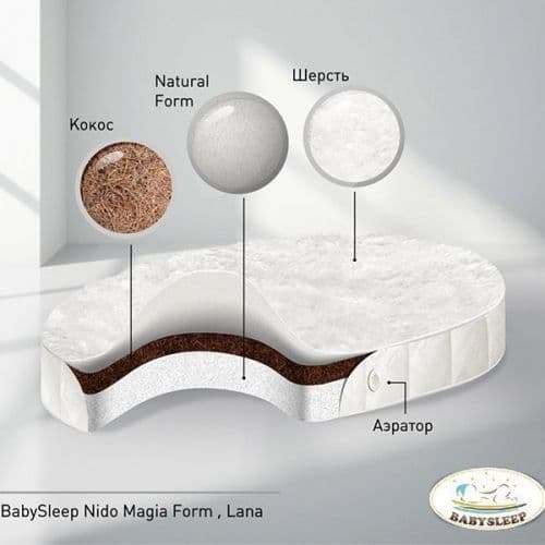 ДЕТСКИЙ МАТРАС- ПРЕМИУМ КЛАССА-BABY SLEEP MAGIA FORM - D75-LANA - ШЕРСТЬ МЕРИНОСА