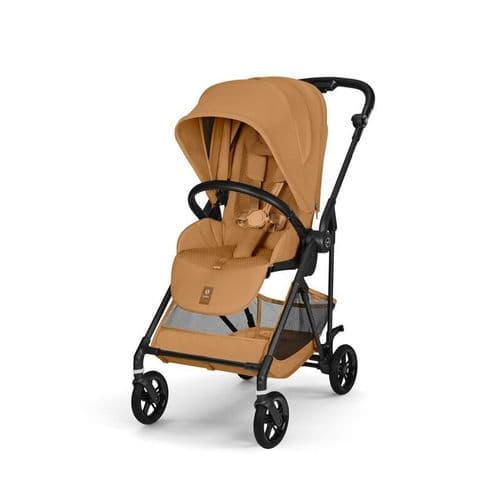 КОЛЯСКА ДЕТСКАЯ - CYBEX-MELIO(CARBON )-ЦВЕТ-CHINNA MON YELLOW , CHOCOLATE BROVN- 2026 NEW