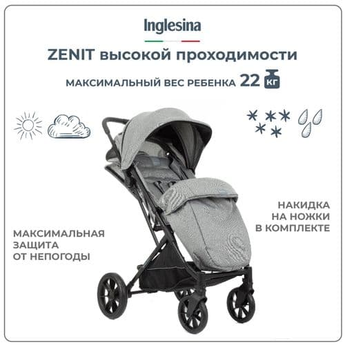 КОЛЯСКА ПРОГУЛОЧНАЯ - INGLESINA - ZENIT NEW - ( ИТАЛИЯ )-ЛУЧШЕ ДЛЯ БЕЗДОРОЖЬЯ НЕ БЫВАЕТ