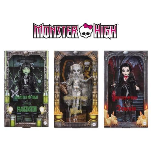 Куклы монстр хай Monster High Skullector х Universal Monsters Франкенштейн, мумия и Дракула
