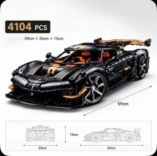 Конструктор Кёнигсегг Садаирс Спир / Koenigsegg Sadairs Spear / 4104 детали 2