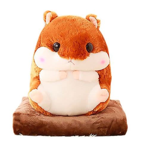 Игрушка-подушка Хомяк с пледом (одеялом) внутри. 5