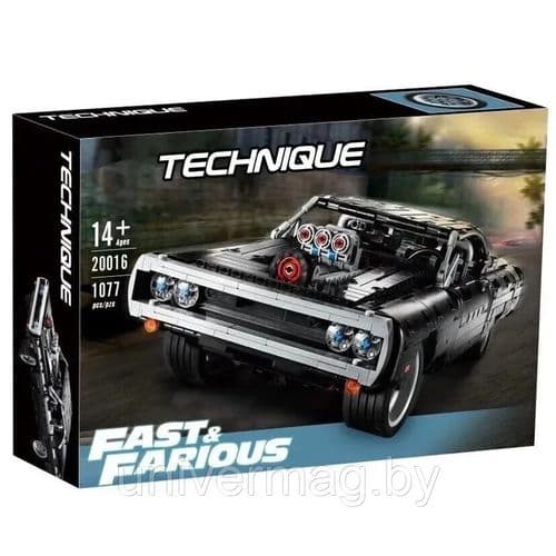 Конструктор большой ''Dodge Charger'' Доминика Торетто 1077 дет.