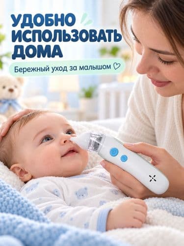 Электрический назальный аспиратор соплеотсос для детей и младенцев 2