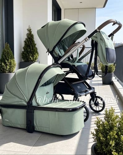 Коляска Luxmom B1 2 в 1 с перекидной ручкой 2