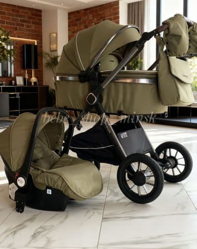 Коляска трансформер Luxmom 3 в 1 с перекидной ручкой
