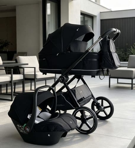 Коляска детская Luxmom 3 в 1 с термолюлькой 2