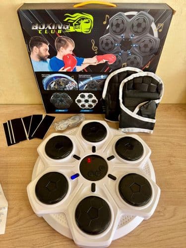 Детский музыкальный электронный боксерский тренажер с Bluetooth / Интерактивная настенная мишень для 2