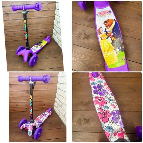 Мини и Макси Детский трехколесный самокат Scooter Mini (1,5-4 года) и 2,5-7 лет со светящимися колес 2