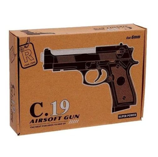 Детский пневматический пистолет Air Soft Gun C-19 + игрушечный, детская игрушечная пневматика 5
