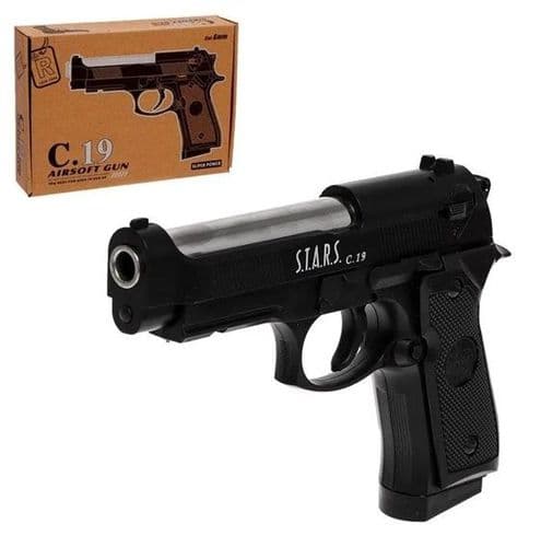 Детский пневматический пистолет Air Soft Gun C-19 + игрушечный, детская игрушечная пневматика