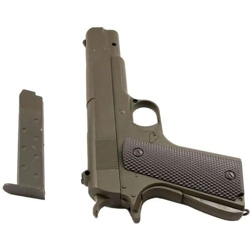 Детский металлический пистолет на пульках с глушителем Кольт M1911 K116D 2