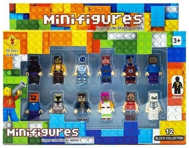 Набор фигурок Майнкрафт Minecraft герои человечки для конструктора аналог лего my world 12 шт 2