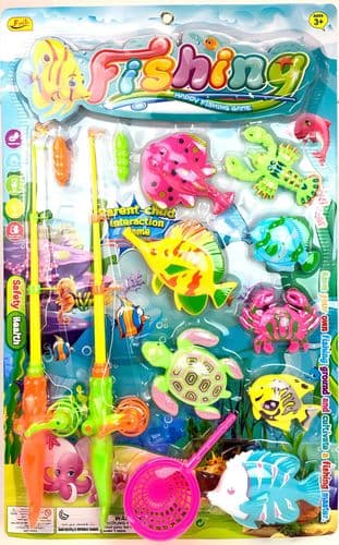 Игровой набор для ванной и бассейна рыбалка Fishing, 11 предметов, игрушка для купания, 60х38 см 2