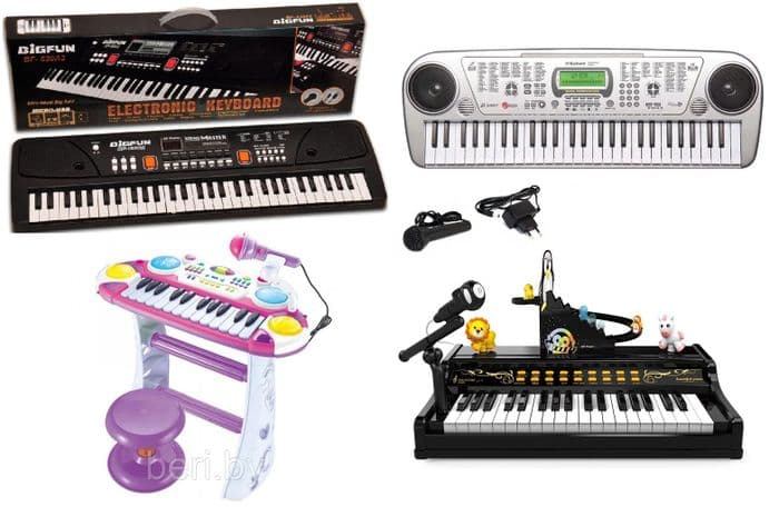 Детский синтезатор Bigfun, пианино, микрофон, USB, MP3, запись, 49 клавиш, 61 клавиша
