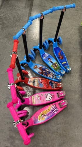 Самокат детский Scooter MAXI и MINI однотонные и с рисунком самокат трехколесный 1,5-10 лет ДОСТАВКА 3