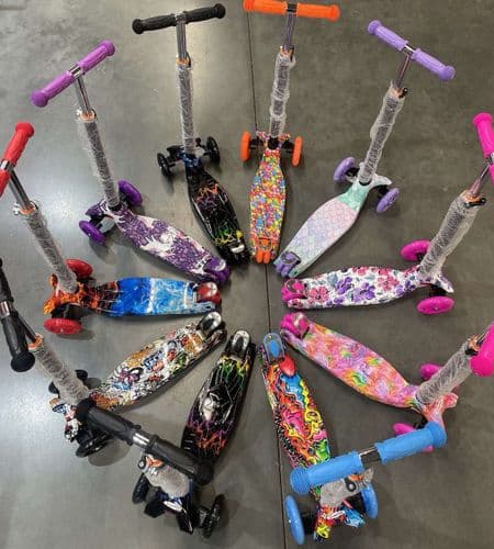 Самокат детский Scooter MAXI и MINI однотонные и с рисунком самокат трехколесный 1,5-10 лет ДОСТАВКА
