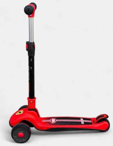 Самокат складной Scooter MAXI Ferrari широкие колеса, самокат трехколесный 2-9 лет ДОСТАВКА 4