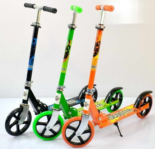 Самокат Scooter 3623B двухколесный, складной, подростковый с ручным тормозом ДОСТАВКА 5