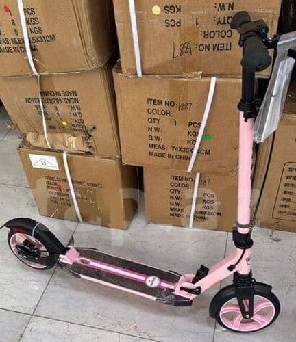 Самокат подростковый, складной, двойной амортизатор, дисковый тормоз, Scooter Urban Disk 116D 4