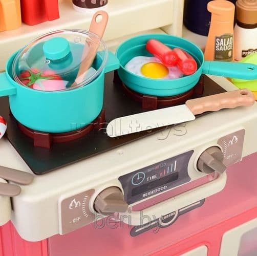 Детская игровая кухня с водой, холодильником, духовкой, свет, звук, высота 85 см ДОСТАВКА 3