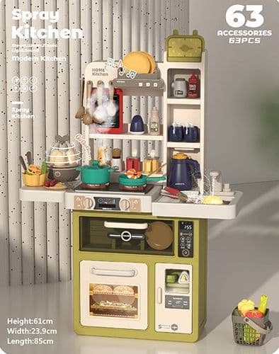 Детская игровая кухня с водой, холодильником, духовкой, свет, звук, высота 85 см ДОСТАВКА 5