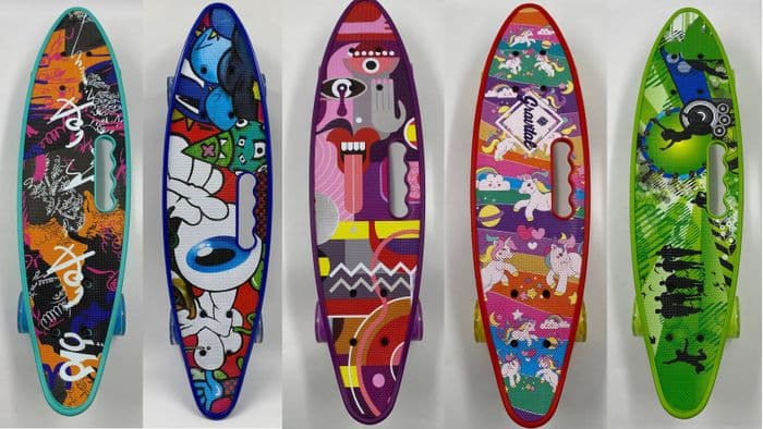 Скейтборд, пенниборд СВЕТЯЩИЕСЯ колеса, пенниборд для начинающих Penny Board, светящиеся колеса 5