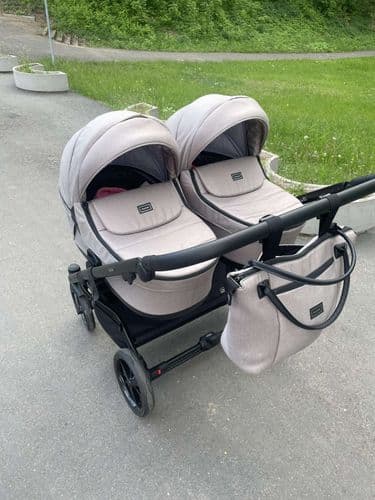 Коляска для двойни Adamex LEO DUO 2в1 или 3в1 НОВАЯ 4
