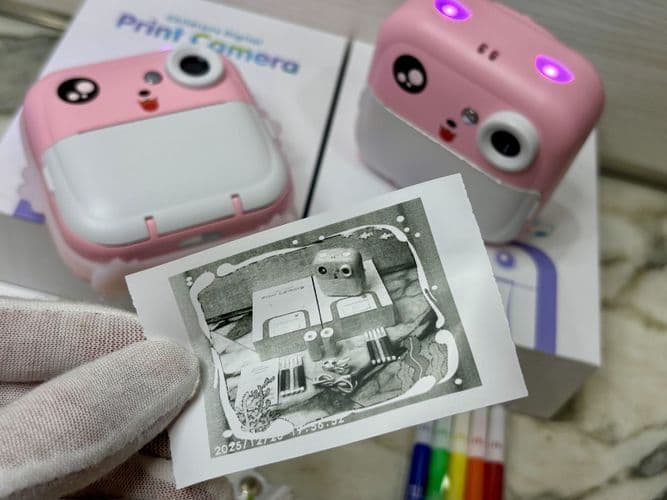 Детский фотоаппарат моментальной печати с Bluetooth, принтером 4