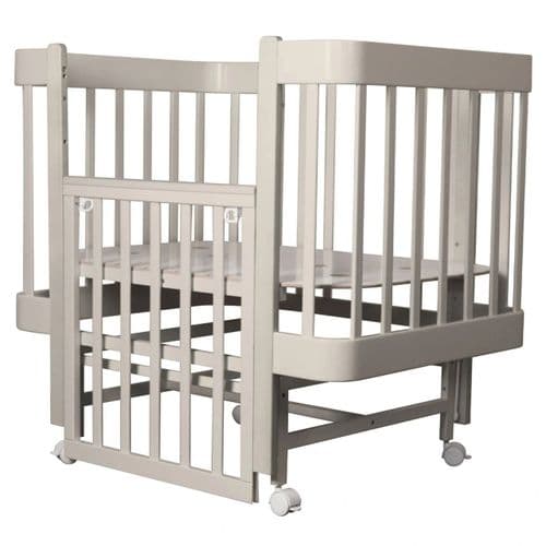 Кроватка Indigo Tiny продольный маятник на колесах 100×70 см 3