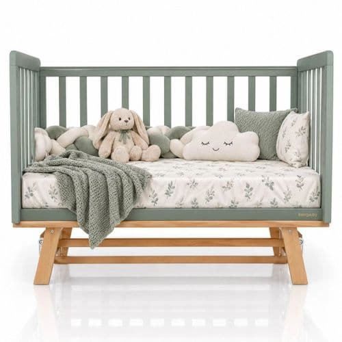 Кроватка Indigo Style продольный маятник c легкосъемной стенкой 3