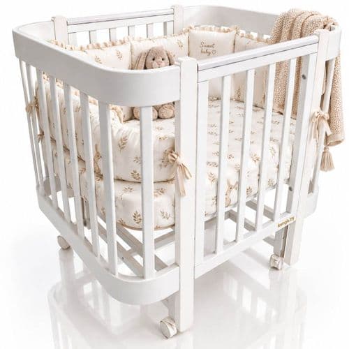 Кроватка-трансформер Indigo Italiano Baby 3 в 1 колеса + продольный маятник 4
