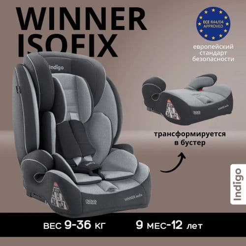 Автокресло Indigo WINNER ISOFIX 1+2+3 (9-36 кг) / YB706B 3