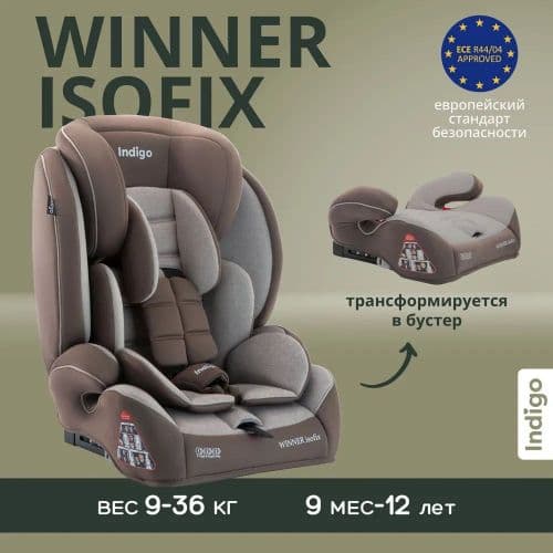 Автокресло Indigo WINNER ISOFIX 1+2+3 (9-36 кг) / YB706B 1