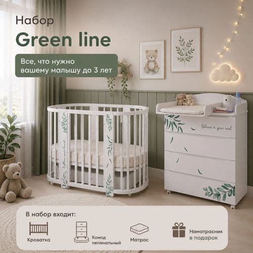 Набор из 4 предметов Indigo Green Line 5