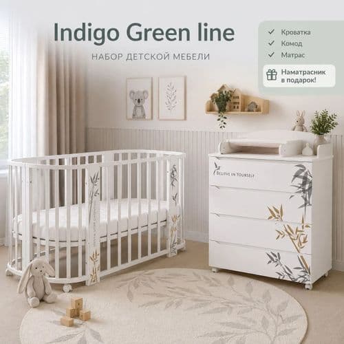 Набор из 4 предметов Indigo Green Line 1