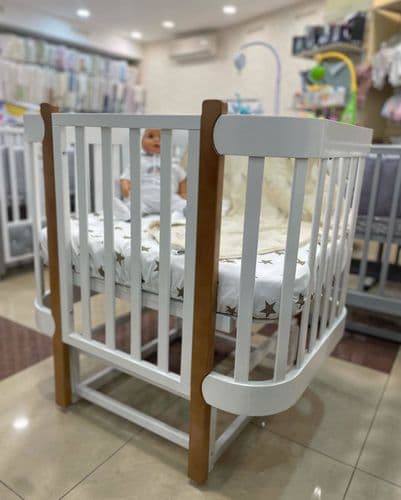 Кроватка Антел Solnyshko 3 в 1 колеса + продольный маятник 3