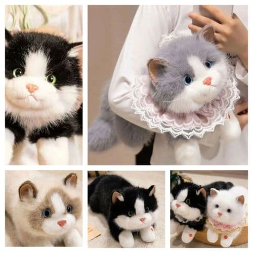 Милые мягкие плюшевые игрушки с имитацией кошки,