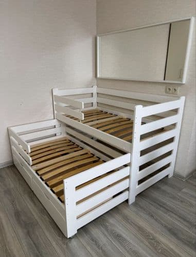 Двухярусные детские кроватки из масива 2