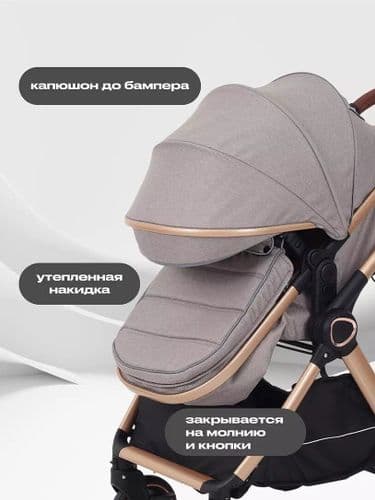 Универсальная коляска Rant Basic Roller Gold RA161 (2 в 1, beige) 5