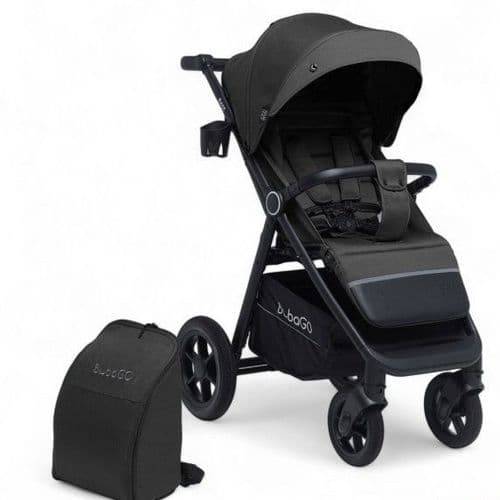 ДЕТСКАЯ ПРОГУЛОЧНАЯ КОЛЯСКА BUBAGO BASS DARK GREY