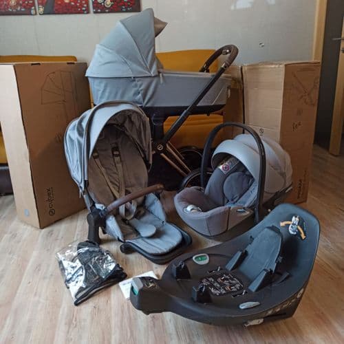 Новая коляска Cybex Priam IV Rose Gold 4-в-1