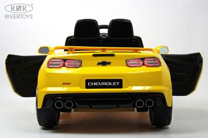 Детский электромобиль Chevrolet Camaro lux Лицензия (желтый) 5