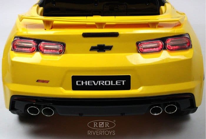 Детский электромобиль Chevrolet Camaro lux Лицензия (желтый) 4