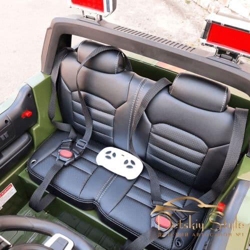 Двухместный детский электромобиль Hummer 4X4 lux (хаки) 5