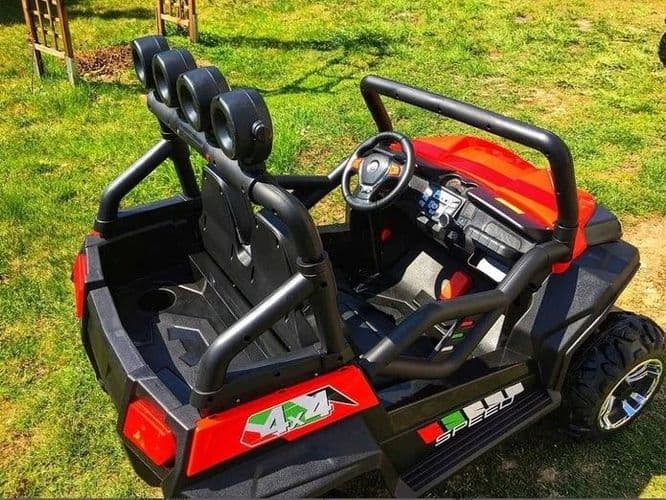 Двухместный детский электромобиль Багги UTV 800 4WD lux (красный) 3