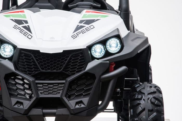 Двухместный детский электромобиль Багги UTV 800 4WD lux (белый) 4
