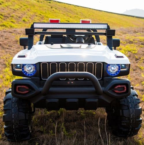 Двухместный детский электромобиль Hummer 4X4 lux (белый) 4