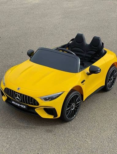 Детский электромобиль Mercedes-Benz SL63 4х4 Лицензия (желтый автокраска)